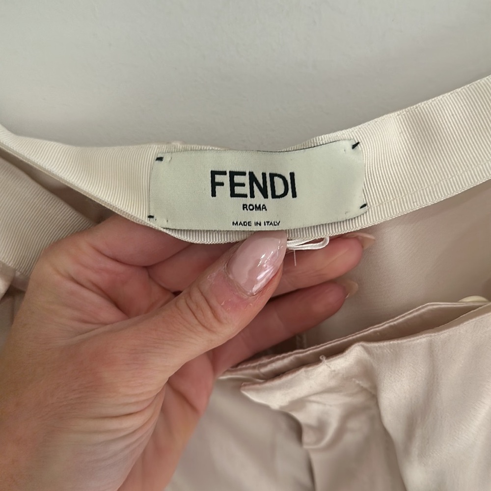 Fendi FF Baguette Buckle Embellished Satin Cargo Pants - Picture 7 of 17